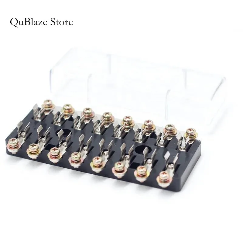 

100A BX308 Multiway Tube 8 Ways Position 6X30mm AGC Glass Fuse Box Block Holder