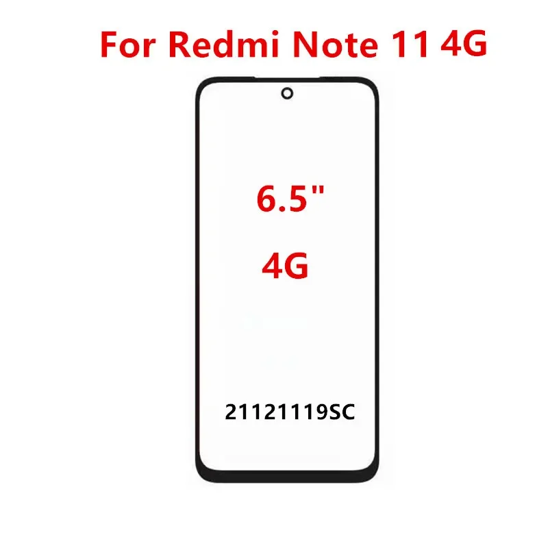 Outer Screen For Xiaomi Redmi Note 11 Pro 4G 5G 11E SE 11R 11T Front Touch Panel LCD Display Glass Cover Repair Parts + OCA