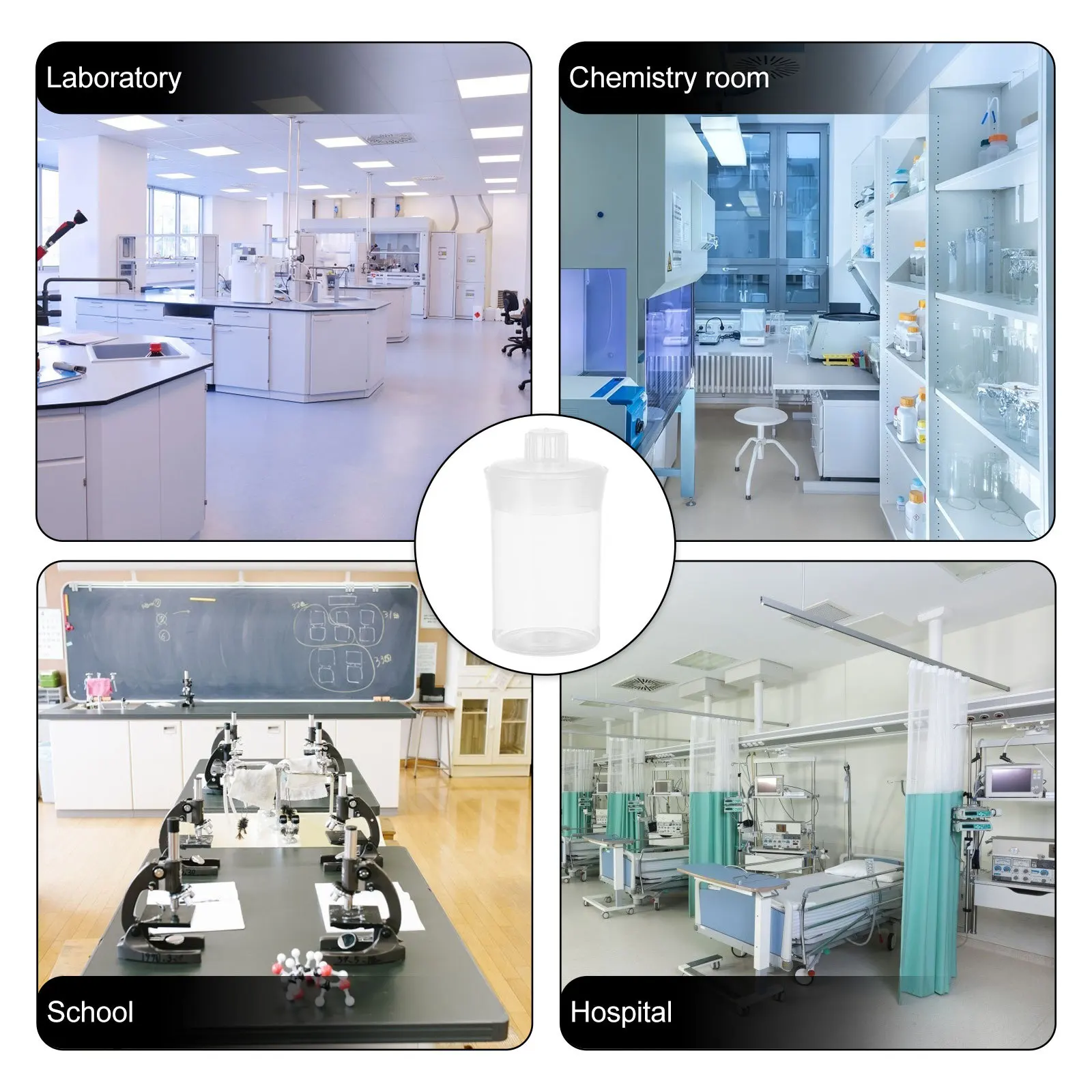 

2Pcs 20ml Chemical Reagent Bottle Durable Plastic Weighing Bottles for Laboratory School Hospital Use Chemical Reagent Bottle