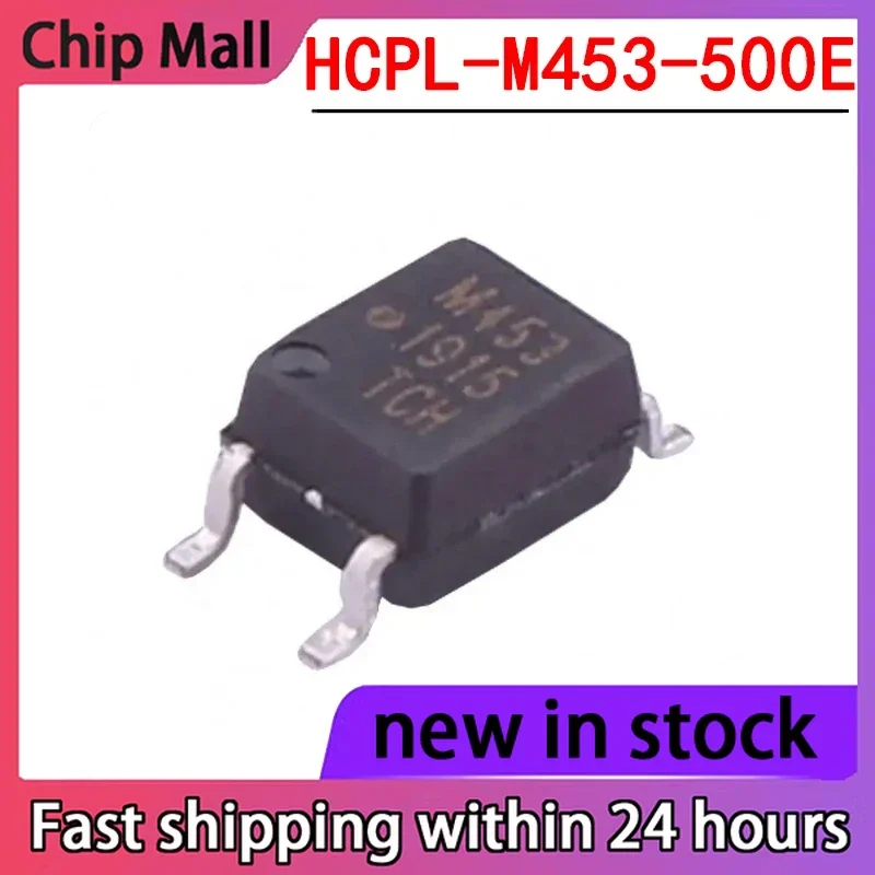 5PCS New HCPL-M453-500E Screen Printed M453 Package SOP5 Optocoupler - Logic Output Stock
