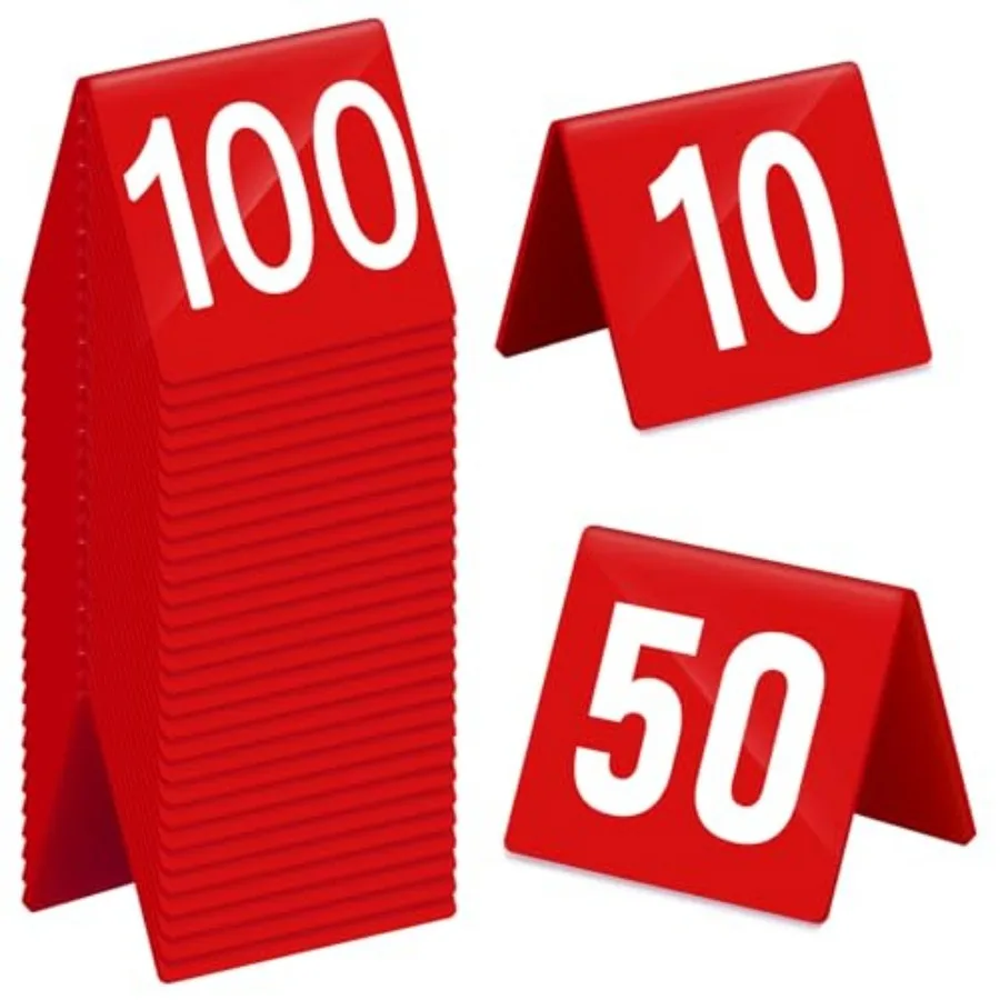 

100 шт. акриловых номерков для столов 1-100, двусторонние, минималистичные, для ресторанов, свадеб, вечеринок, мероприятий, банкетов
