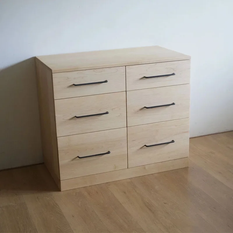 Ocean board simple retro Japanese-style storage cabinet, fully equipped bedroom chest cabinet, entrance side cabinet