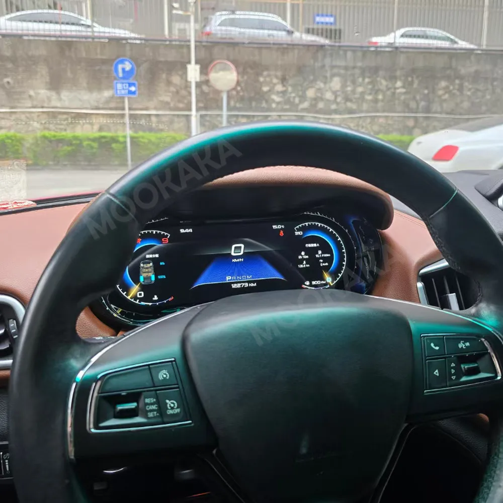 12.3 "شاشة لينكس سيارة LCD مقاييس أداة العنقودية الرقمية قمرة القيادة الافتراضية لمازيراتي جيبلي 2014-2023 LCD عداد السرعة داش