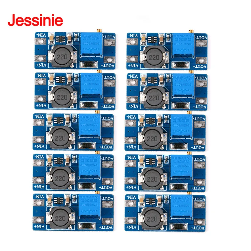 10szt/1szt MT3608 DC-DC Regulowany moduł Boost 2A DC DC Boost Konwerter 2V-24V do 5V 9V 12V 28V Wzmacniacz listwy zasilającej