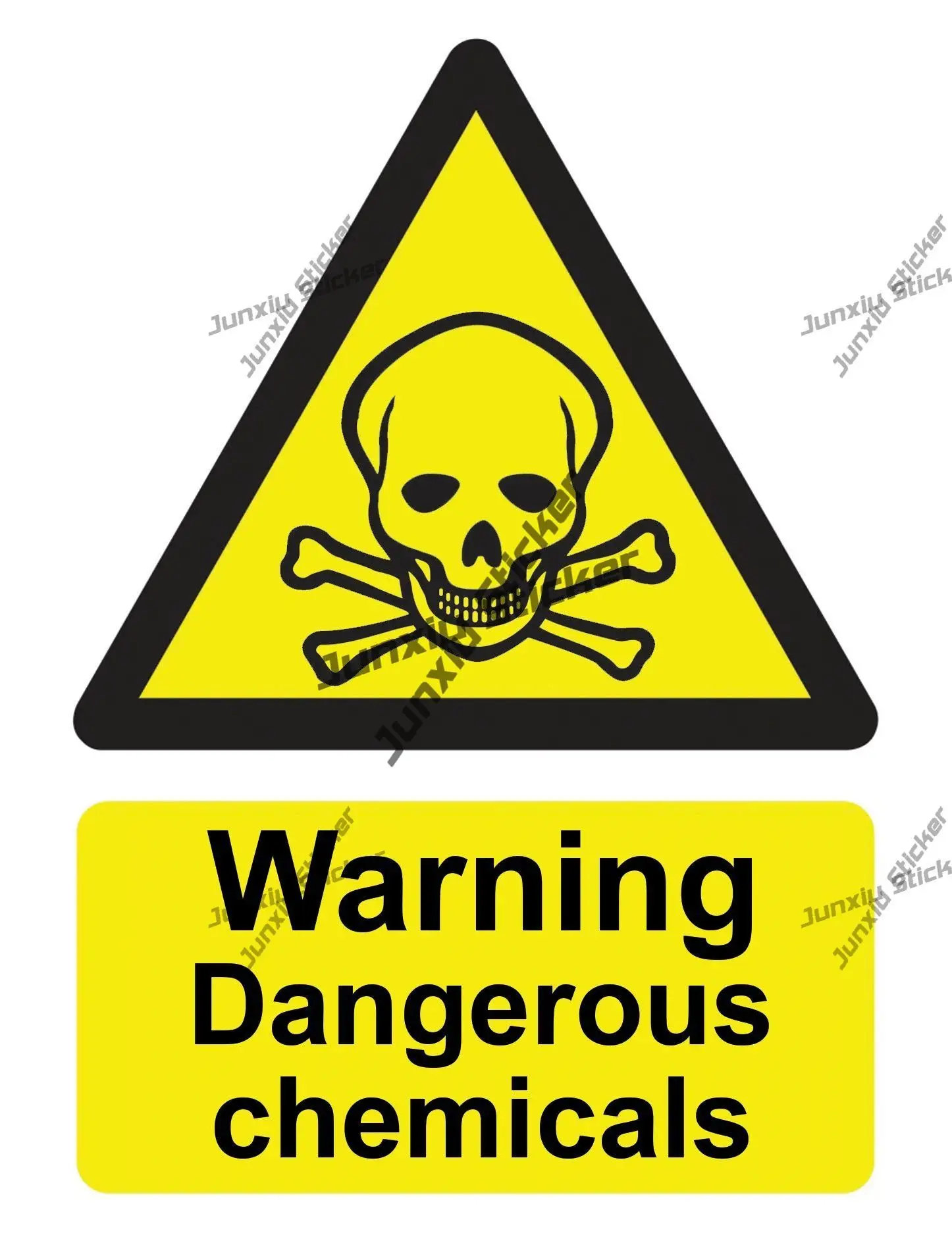 

Warning Yellow Warning Dangerous Chemicals Health Safety Caution Hazardous Chemicals Notice Adhesive Sign Sticker Waterproof