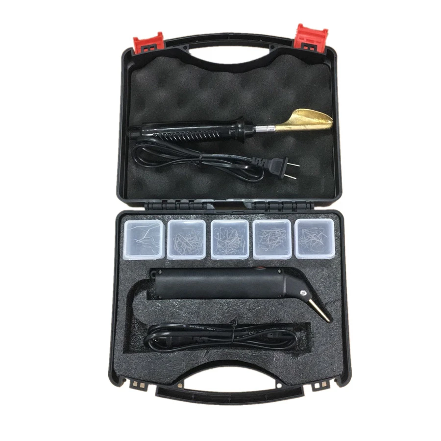 Hot Stapler Plastic Repair Plastic Kit Welding Machine & Smoothing Iron & 200pcs Stapler Car Bumper Repair Kit