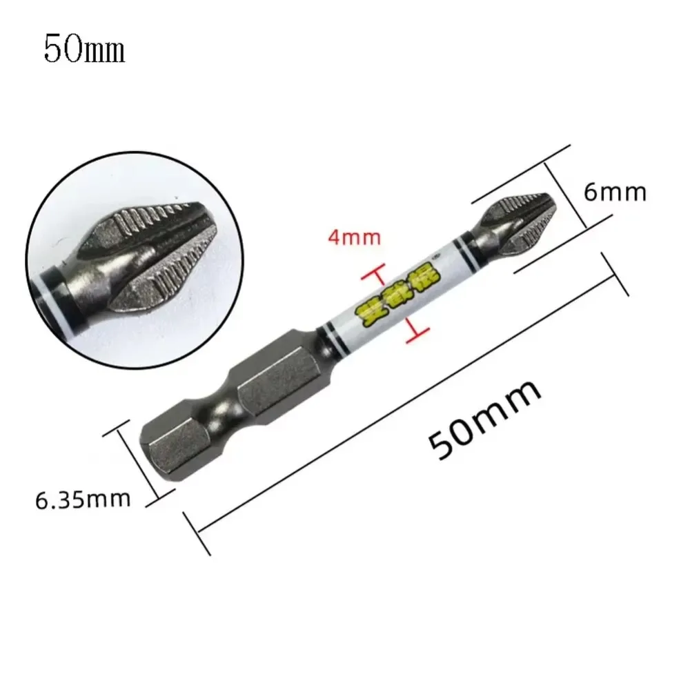 

Non-slip Impact Phillips Screwdriver Bit Wear-resistant Hex Shank Screwdriver Batch Head 50-150mm Impact Resistant Driver Bit