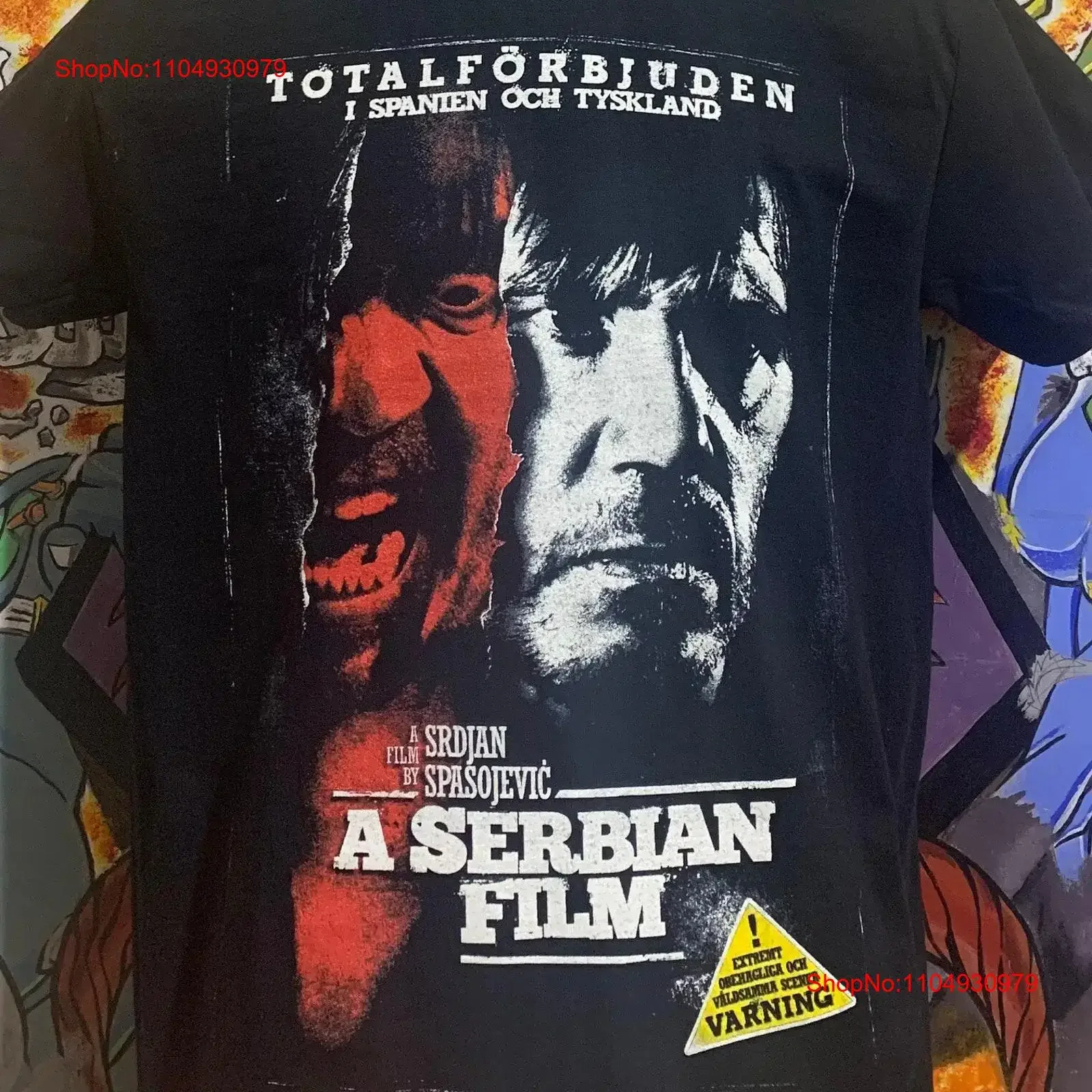 

Serbian Film Total Forbjuden T Shirt Lucio Fulci Dario Argento Horror vintage Washed Slightly Versatile graphic