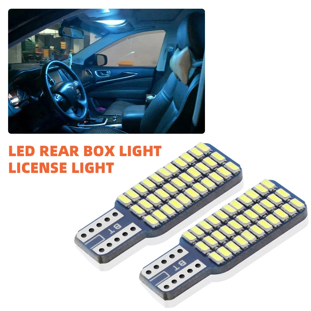 1PCS T10 Led Bulbs Canbus W5W 3014 33SMD 168 194 6000k Car Interior Dome Reading License Plate Light Signal Lamp Accessories