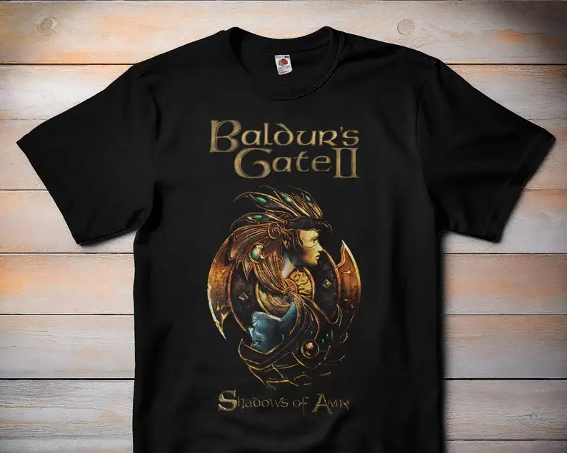 Baldurs Gate II - Shadows of Amn - Classic Video Game RPG Tshirt, Retro Gamer Tee, Gaming Shirt, Gamer Gift