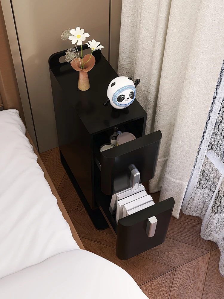 طاولات جانبية راقية وبسيطة لتخزين غرف النوم الرئيسية، وخياطة جميلة، وزوايا ضيقة، وغرف نوم منزلية صغيرة