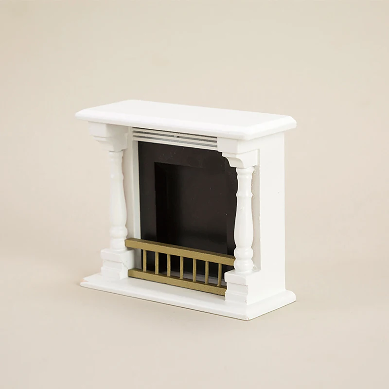 1PC 1/12 Dollhouse Miniature Fireplace Model Dollhouse Living Room Wooden Furniture Life Scene Decoration Accessories
