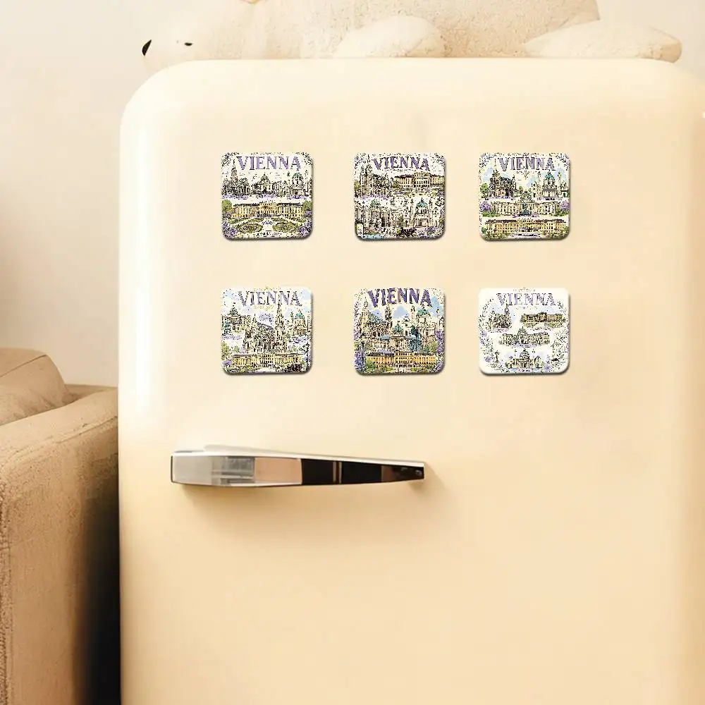 VIENNA City Aesthetic Art Refrigerator Magnet Personalized Creative Magnetic Stickers With Magnets