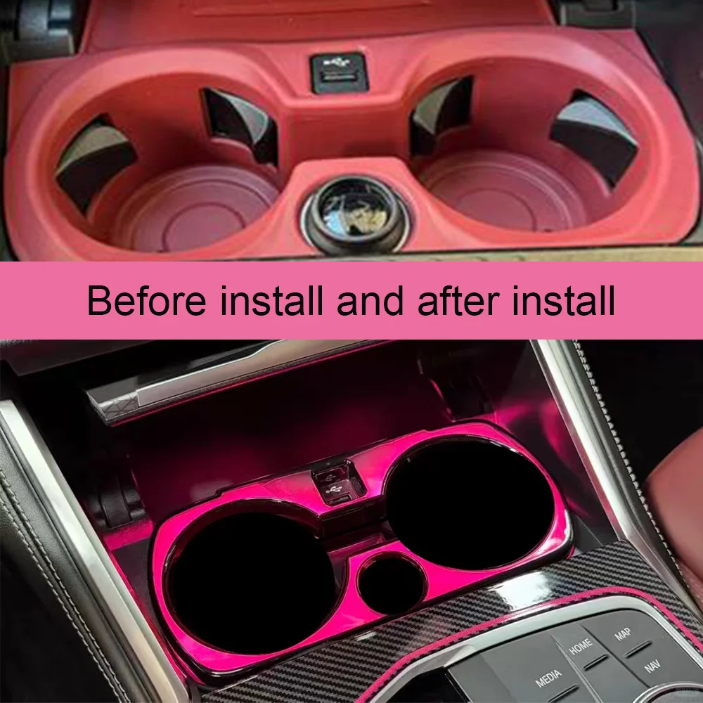 11 Colors Car LED Cup Holder Lamp For BMW G20 G22 G80 G82 G42 M2 M3 M4 I3 I4 New 2/3/4 Series Decorative Ambient Light Accessory