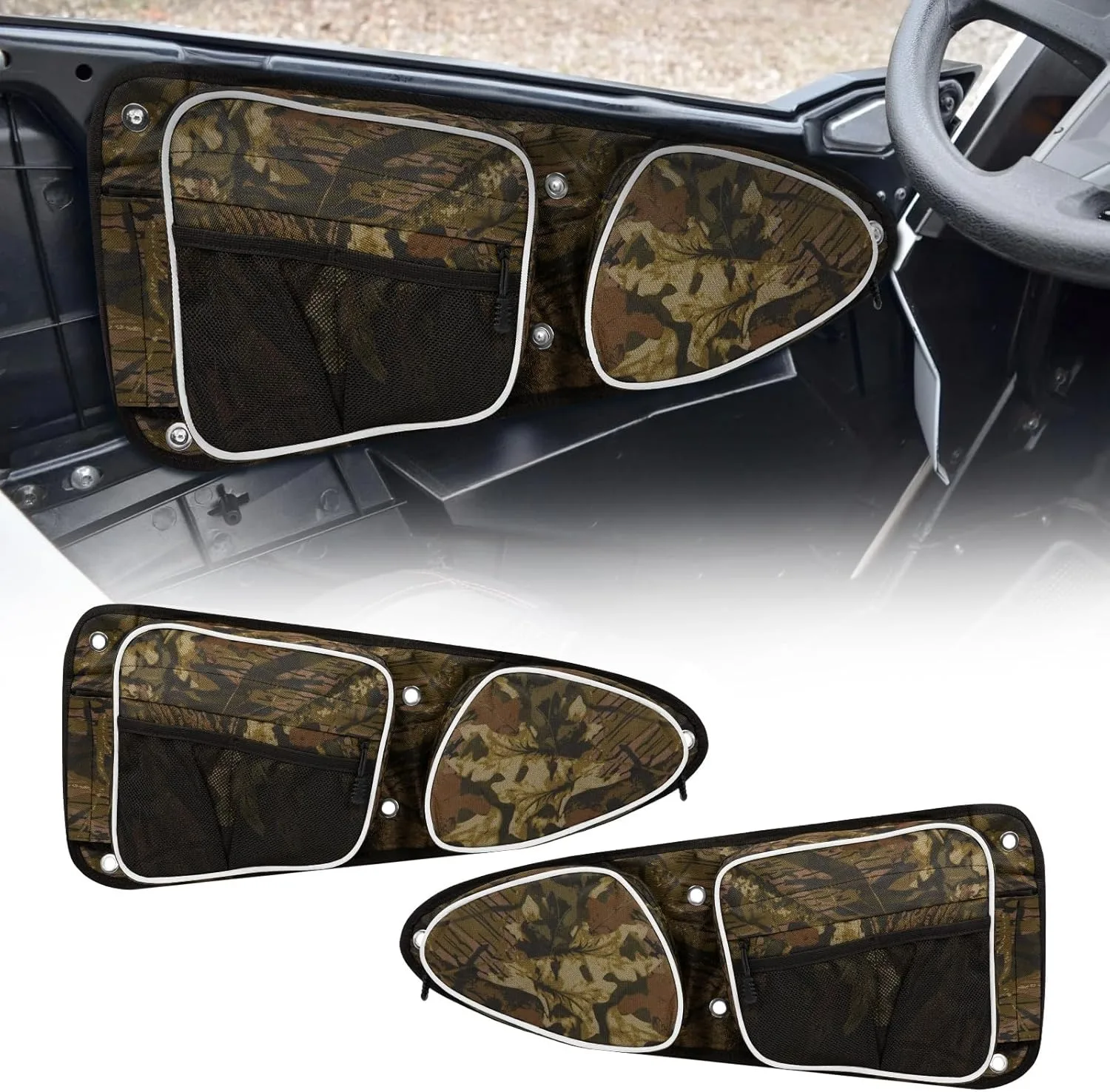 Bolsas de puerta RZR para UTV Polaris RZRs, un par de bolsas de almacenamiento para puerta delantera para Polaris RZR XP Turbo S 2014-2021 10