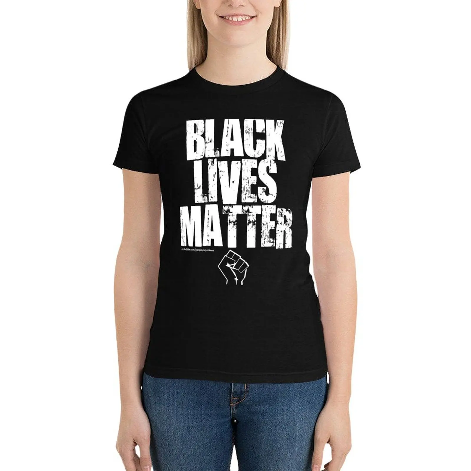 BLACK LIVES MATTER TOO T-Shirt Aesthetic clothing female tees t-shirt dress for Women plus size