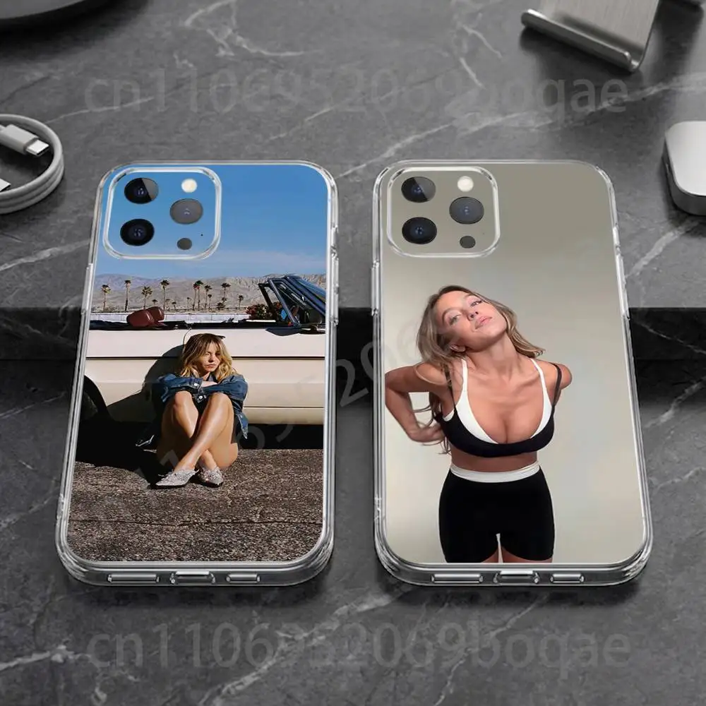 

S-Sydney S-Sweeny Actor Phone Case For iPhone17,16,15,14,13,12,11,XR,Pro,Max,Plus,mini,Transparent Soft Cover