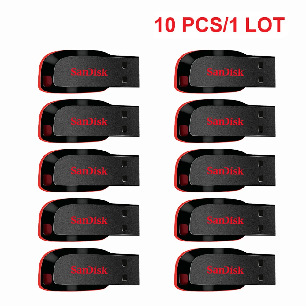 

10 шт./1 лот SanDisk SDCZ50 Ultra Shift USB 2,0 флэш-диск 16 ГБ 32 ГБ 64 ГБ 128 ГБ мини-флеш-накопитель черный флэш-накопитель Memory Stick