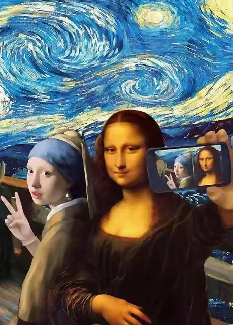 NONE Mona Lisa Badezimmer-Wandkunst-Poster, Drucke, Toilette, Humor, lustiges Davinci-inspiriertes Badezimmer, Vintage-Stil, schlechter Geruch, Leinwandgemälde, Dekor 6