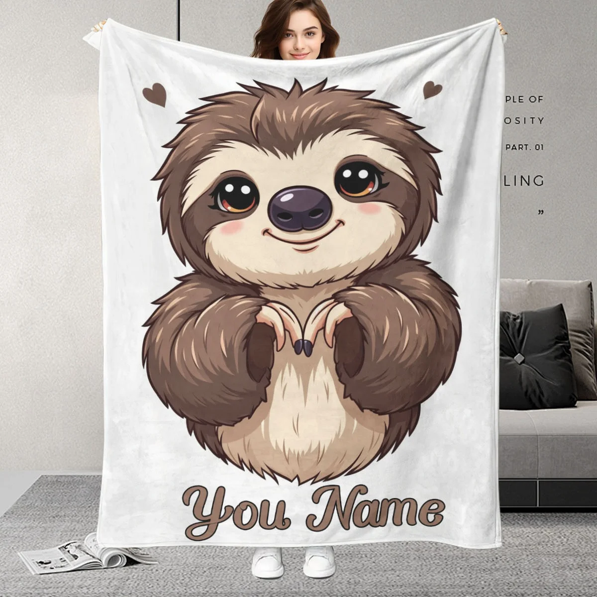 

Персонализированные одеяла с именем, мультяшные ленивцы, дни рождения, дочери или сына, идеальный подарок, печать, мягкий, диван, постельные принадлежности, теплый