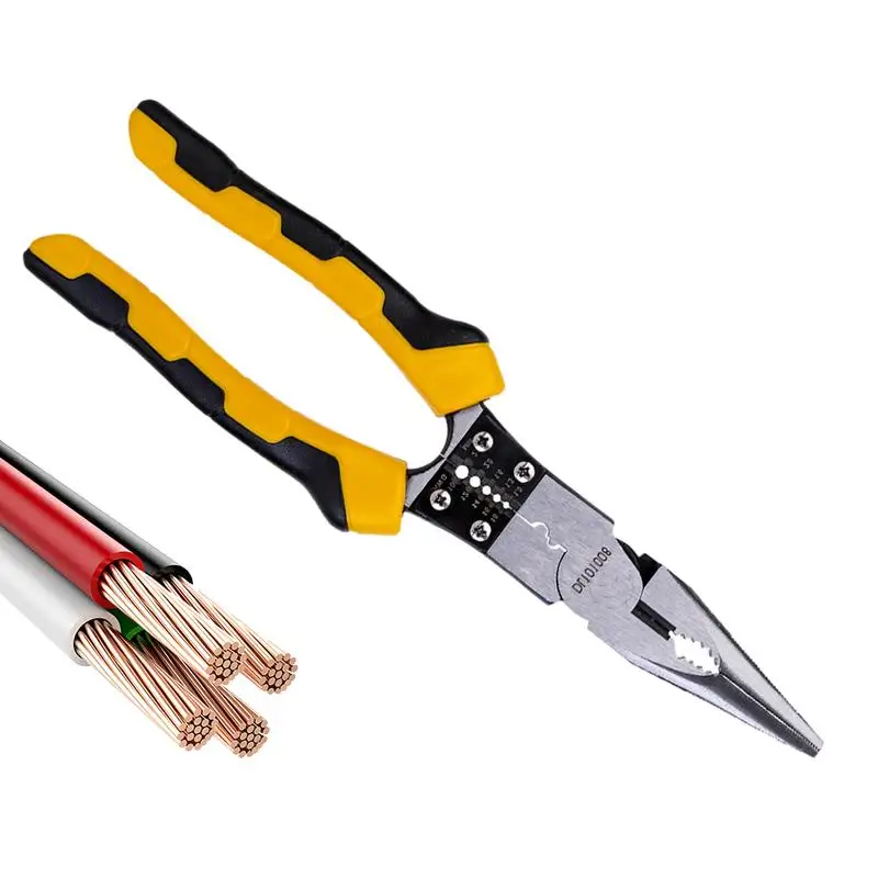 

Инструмент для зачистки проводов электрика, портативный обжимной инструмент, плоскогубцы, игольчатые кусачки, многофункциональный инструмент для зачистки проводов