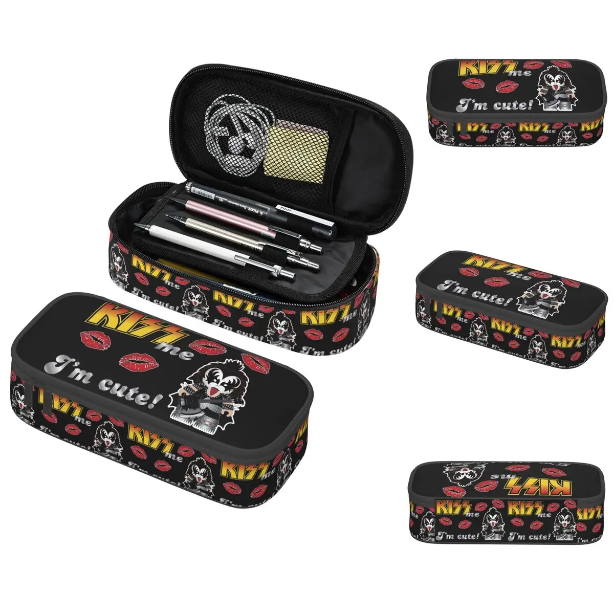 

Heavy Metal Rock Music Band Kiss (12) Pencil Case for Boys Girls School Pen Box Pencil Bag Stationery Supplies Pen Holder Bag