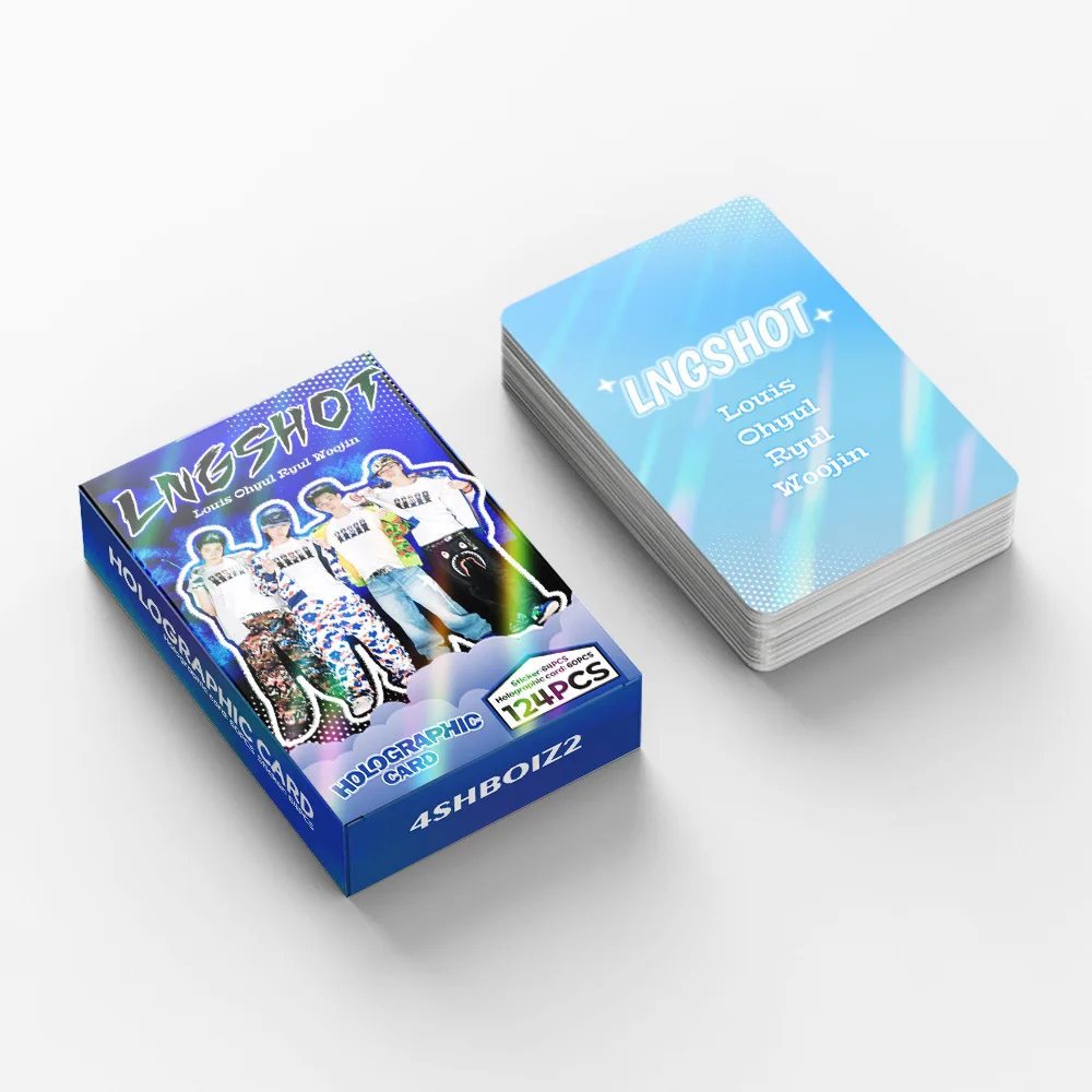 124 laser cards, boy group photocards, lifestyle photo merchandise, celebrity flash cards, stickers, lobster, LOMO card gifts