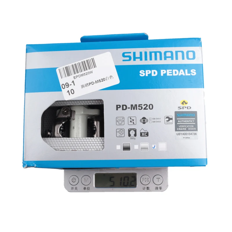 Педаль Shimano Deore M6000 M520, двусторонняя SPD-педаль, для горного велосипеда, 55 мм