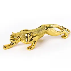 Home Decor Leopard Figurine Resin Animal Panther Statue Car/ Office Room Decor Art Crafts Sculpture Mascot Ornament
