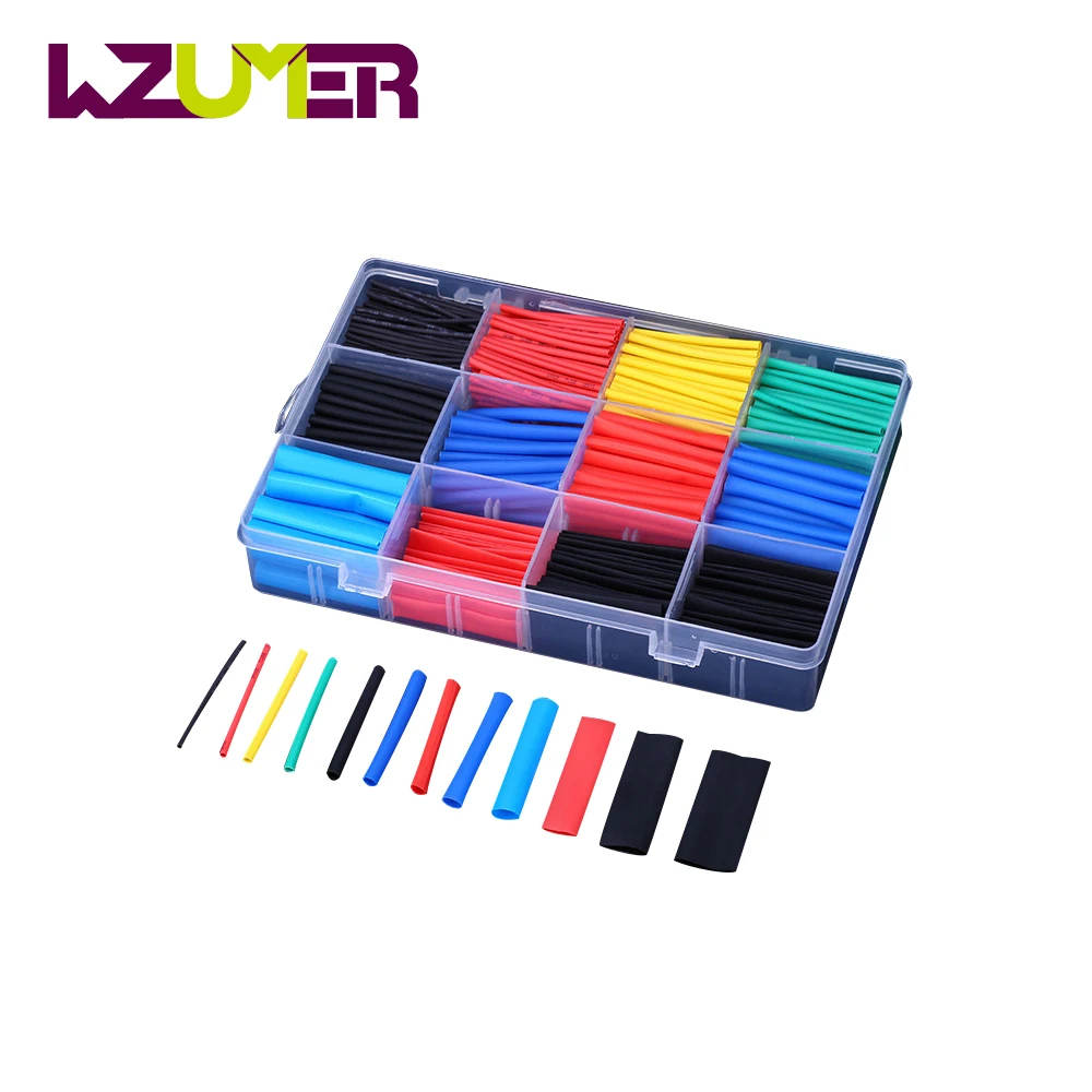 

термоусадки PE Heat Shrink Tubing Tube Sleeve Wrap Wire Assortment Shrinkable Tube Wrap Wire Cable Sleeves Set Hot