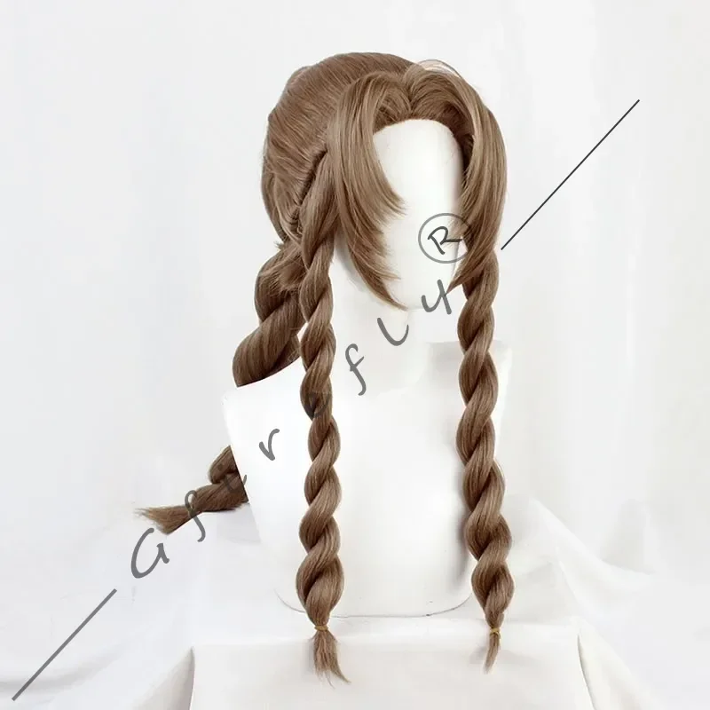 ゲームファイナルファンタジー VII エアリス・ゲインズブールコスプレ衣装 FF7 キャラクターピンクドレスコートウィッグセットハロウィンパーティーコスチューム