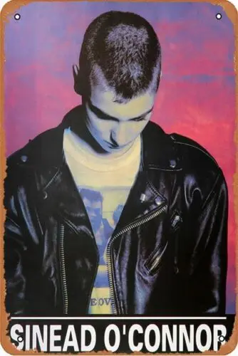 Sinead O`Connor, 1988 Metall-Blechschild, Metallposter, Dekor, Wandkunstdruck, Aluminium