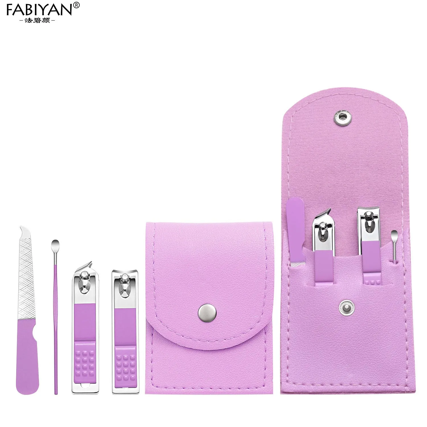 4Pcs Stainless Steel Nail Clippers Set Portable Travel Manicure Pedicure Tool With Nail Clipper Ear Pick Nail File