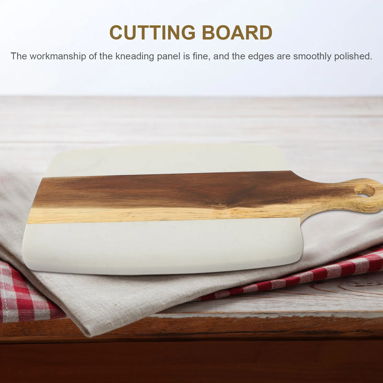 

Marble Wood Cutting Board Grade Kitchen Chopping Board for Meat Fruit Vegetable Fish Kneading Noodles Hanging