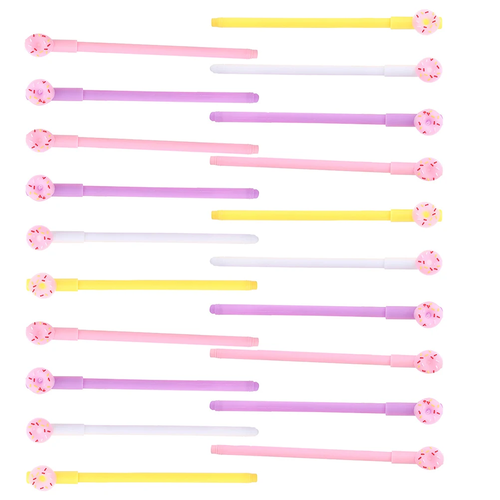 

20Pcs Creative Patch Gel Pen Cartoon Donut Gel Ink Pen Smooth Writing Student Stationery Office Signature Doughnut Writing