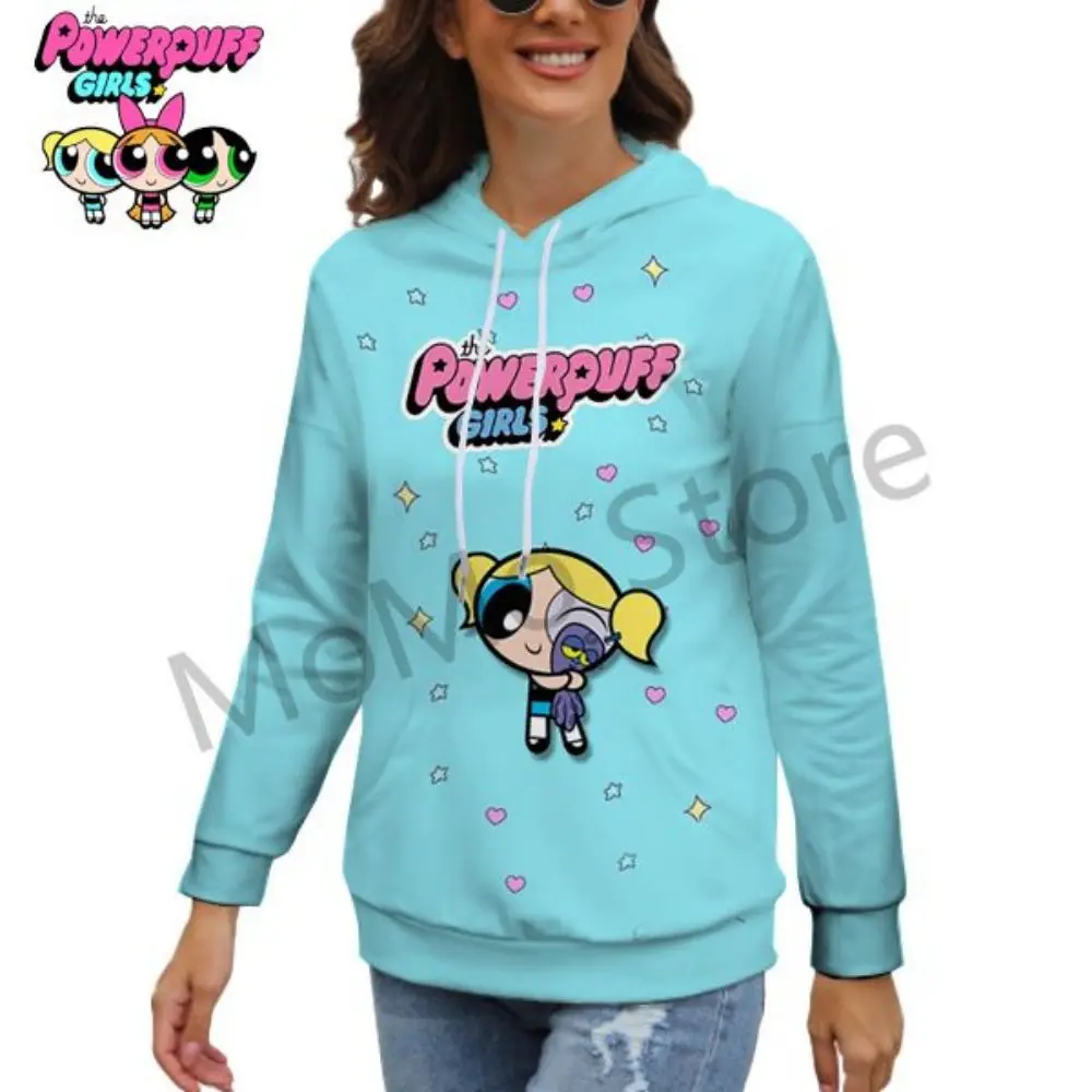 Women's Hoodies Men's The Powerpuff Girls Sweatshirts Kawaii High Quality 3D Print Ladies Fashion Y2k S-3XL Long Sleeve Lovely