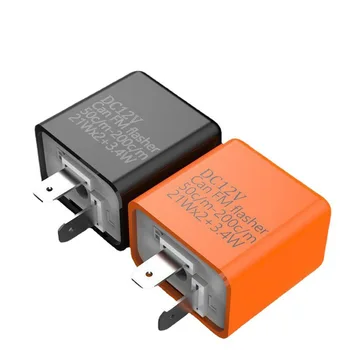 2Pin Motorrad LED Blink Relais Einstellbare Frequenz Blinker 12V Blinker Anzeige Blink Relais Für Motorrad Zubehör