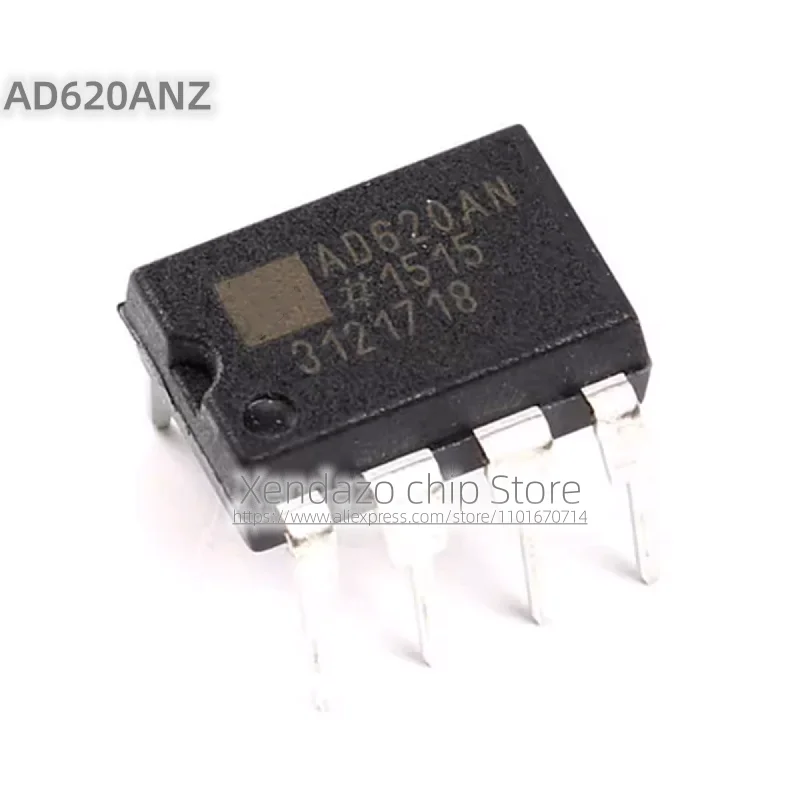 

2pcs/lot AD620ANZ AD620AN DIP-8 package Original genuine Low drift and low-power instrument amplifier chip