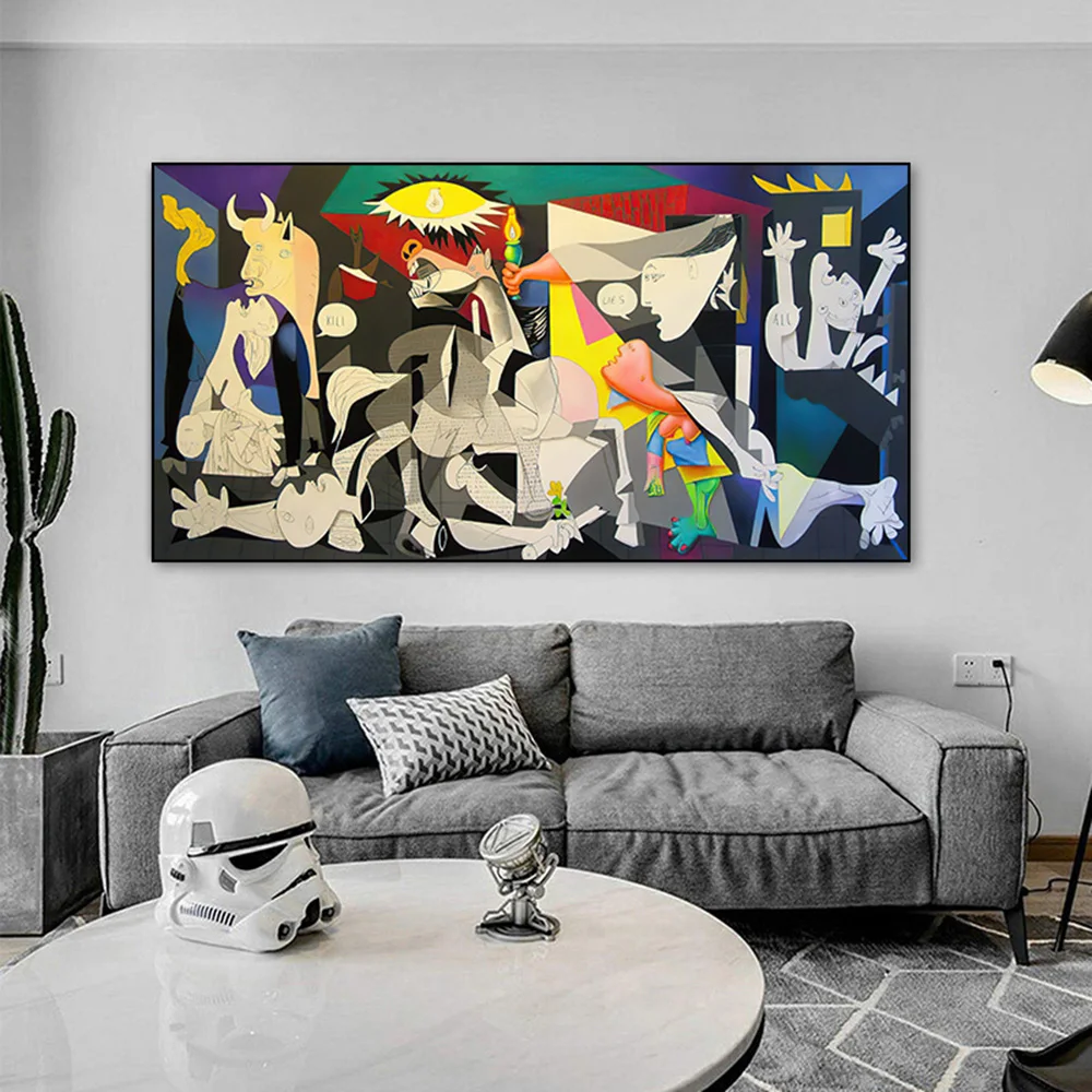 

Picasso Famous Painting Guernica Canvas Wall Art Abstract Posters and Prints Wall Pictures For Living Room Home Decoration