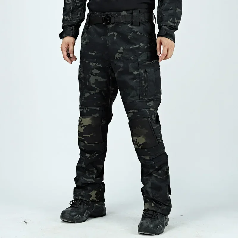 Waterproof Tactical Cargo Pants Men Resistant Multiple Pockets Combat Training Trousers Outdoor Camouflage Paintball Pants