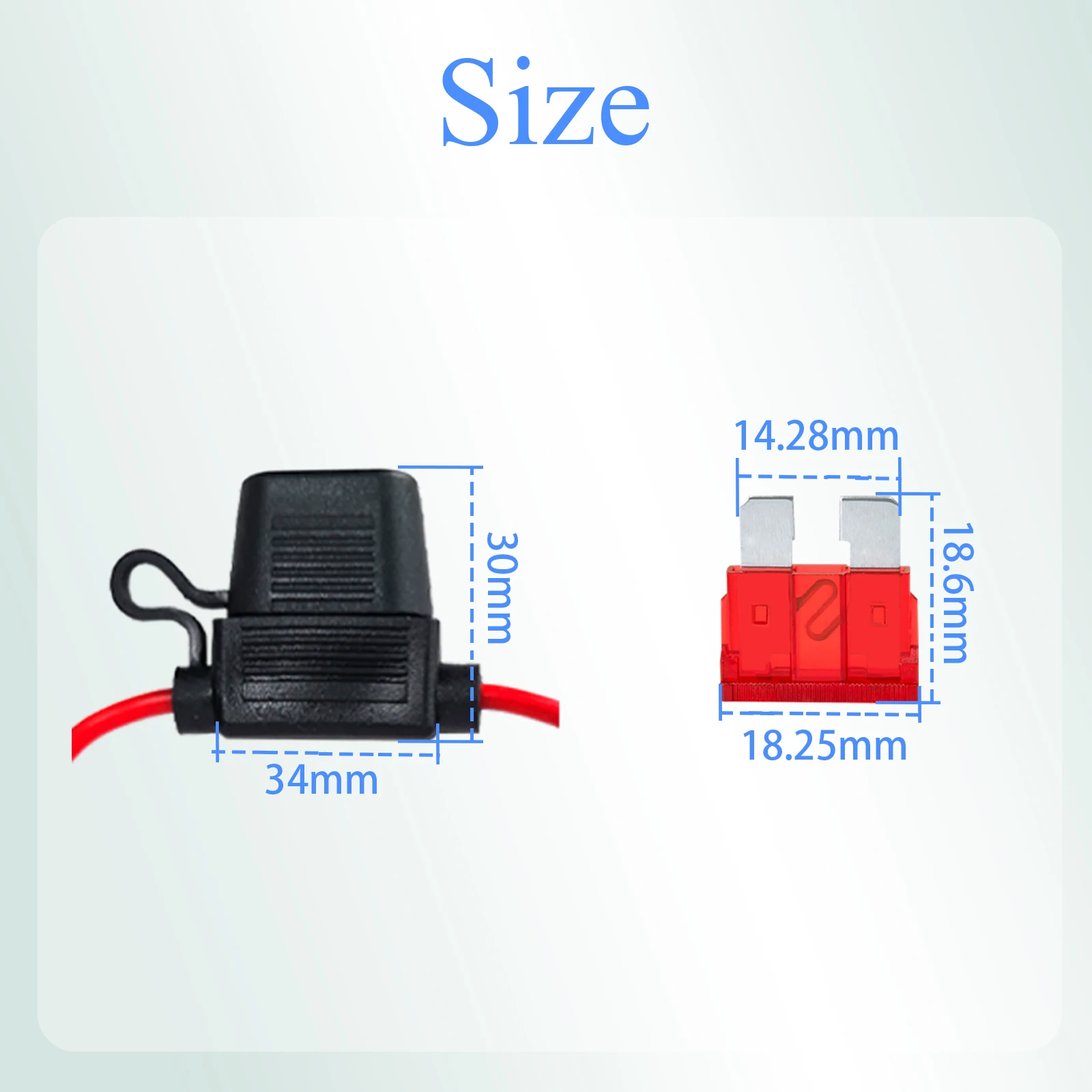 16 AWG Waterproof Inline Blade Fuse Holder Kit 12V Automotive ATC/ATO 10A Fuses for Car Boat Marine RV Truck 4x4 Switch Panel