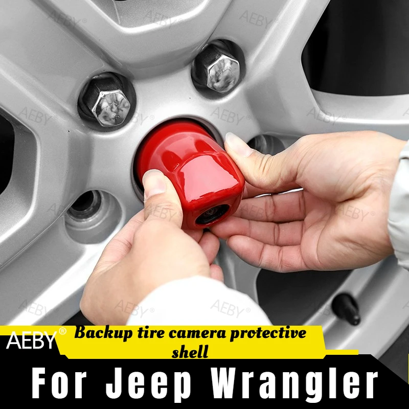 

For Jeep Wrangler 2018 Reversing camera protective cover spare tire cover,Rear spare tire camera protection,Accessories