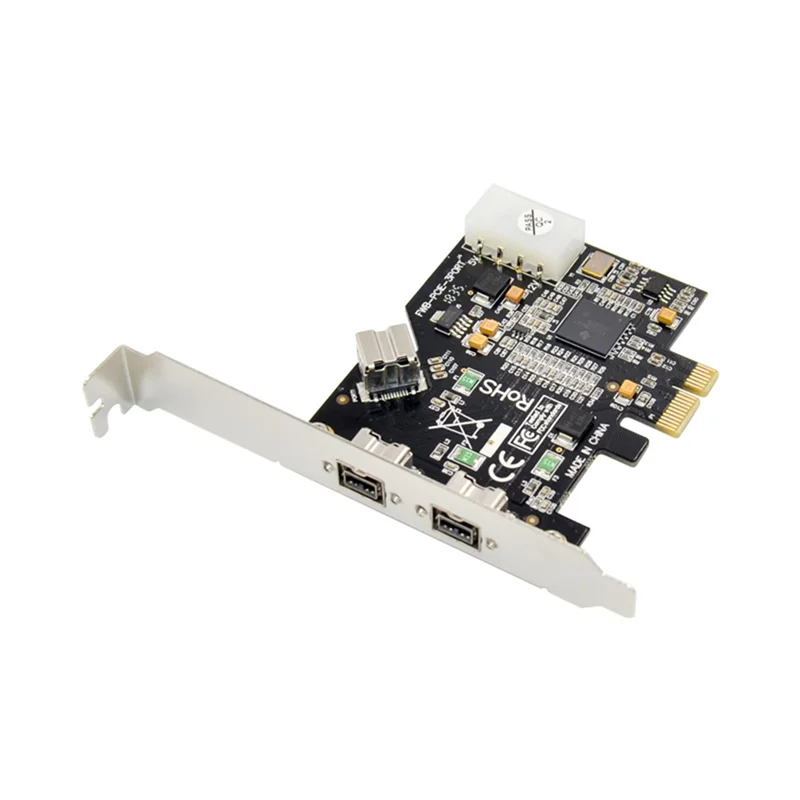 

OFSS-PCI Express PCI-E X1 до 3 портов 1394B Карта контроллера Дополнительная карта для камеры Firewire 800 IEEE 1394 B 2 + 1 Захват видео