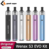 Original GeekVape Wenax S3 EVO Kit 18W Electronic Cigarette Vape 1100mAh Battery with 2ml S Pod Cartridge 0.8ohm Vaporizer