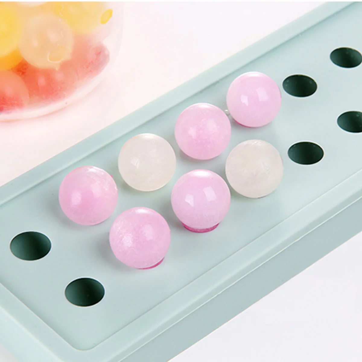 

20 Cavities Ice Ball Mold Silicone Round Cube Tray for Whisky Juice Beer Chocolate Pudding Candy DIY Freezing Kitchen Bar Party