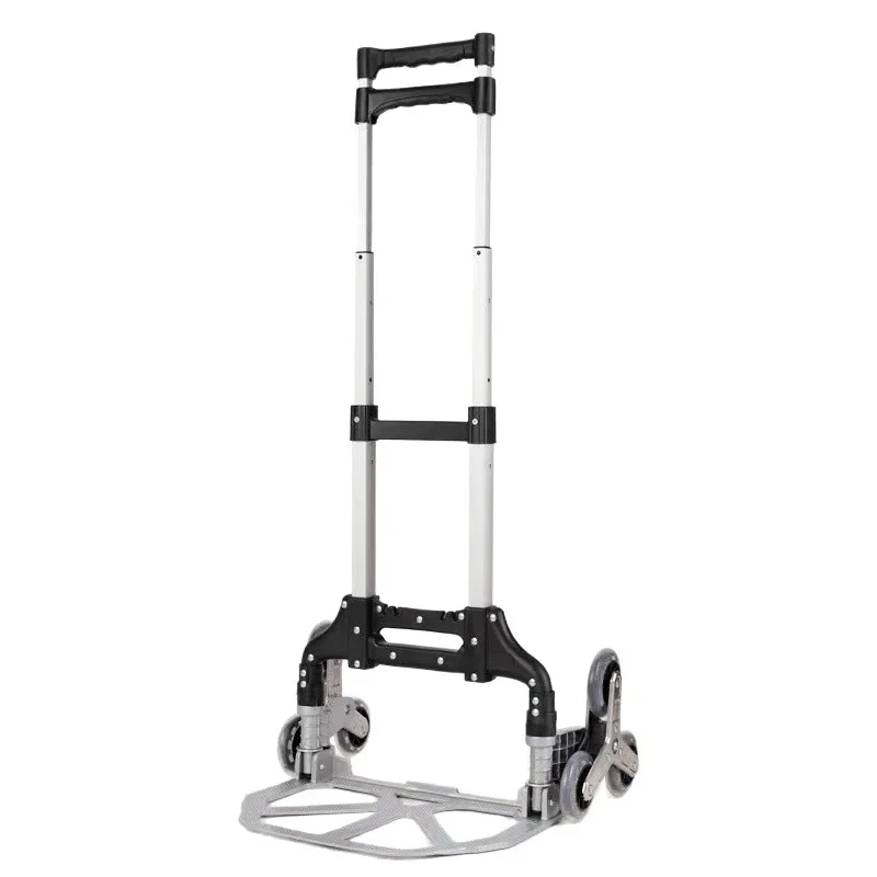 

Cross-border hot sale folding staircase climbing trolley portable trolley aluminum alloy luggage cart trolley trailer shopping c