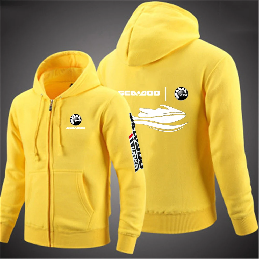 2025 Comfortable Jacket Spring And Autumn Fashion Zipper Hoodies Man's Sea Doo Seadoo Moto Logo Print Pullover Hooded Coat - Image 5