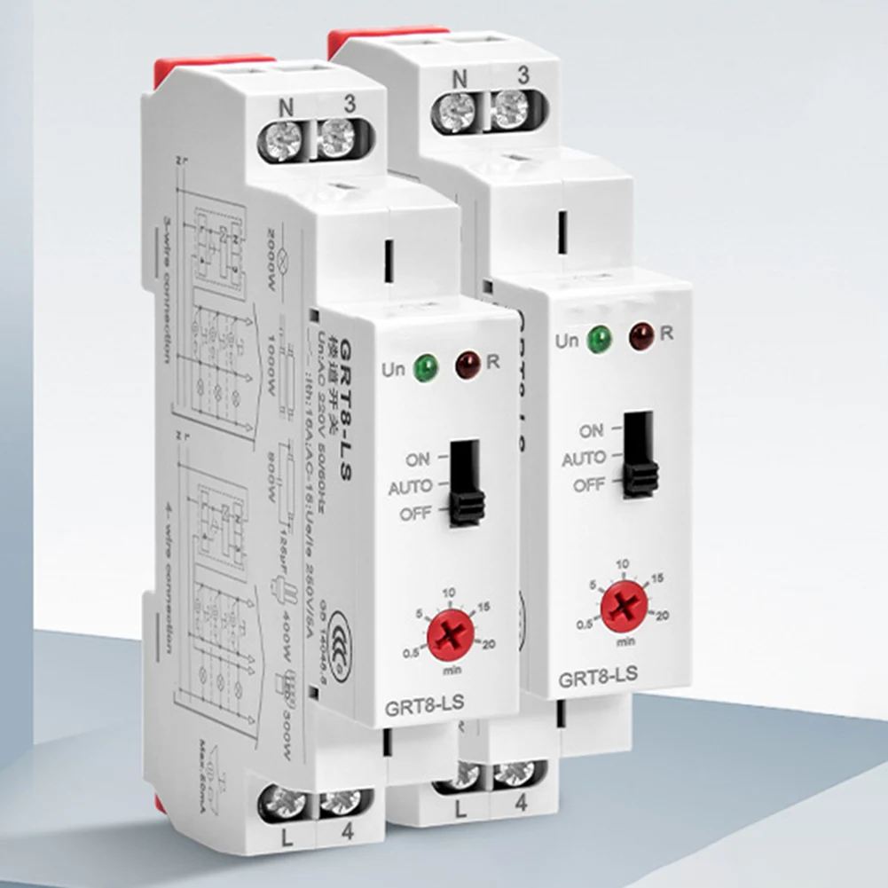 Automatic Time Relay Switch GRT8LS AC230V for Corridor and Stairwell Lighting with Adjustable Timer 0 5 20 Min