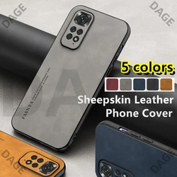 Sheepskin Leather Casing for Redmi Note 11 11E 10 10s 11SE Pro Plus POCO M5S 11Pro+ 4G 5G Matte Soft Shockproof Back Cover