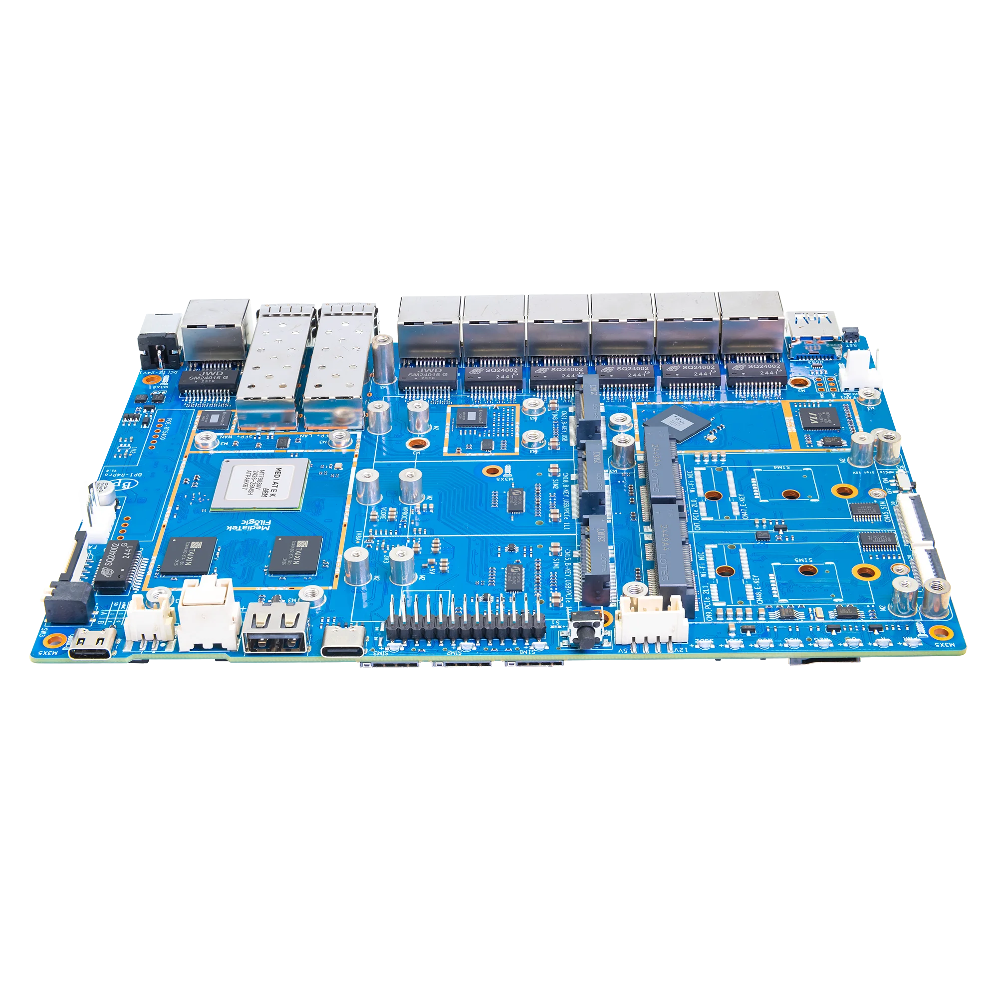 Banana Pi BPI-R4 PRO MT7988A (Filogic 880) 8GB DDR4 8GB eMMC Wifi7 Router Board Quad-core Arm Corex-A7 Home Automation